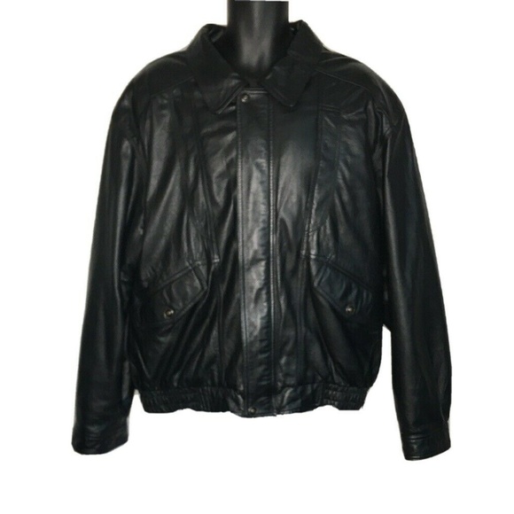 Viaggio Other - Mens XL Biker Bomber Genuine Black Leather Jacket